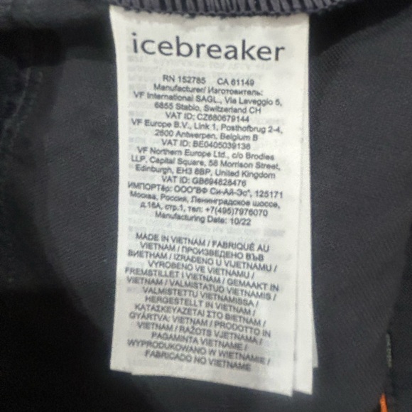 Icebreaker Men’s Pants Size 36 Black Merino Wool Blend Technical Outdoor Pant - Picture 8 of 9